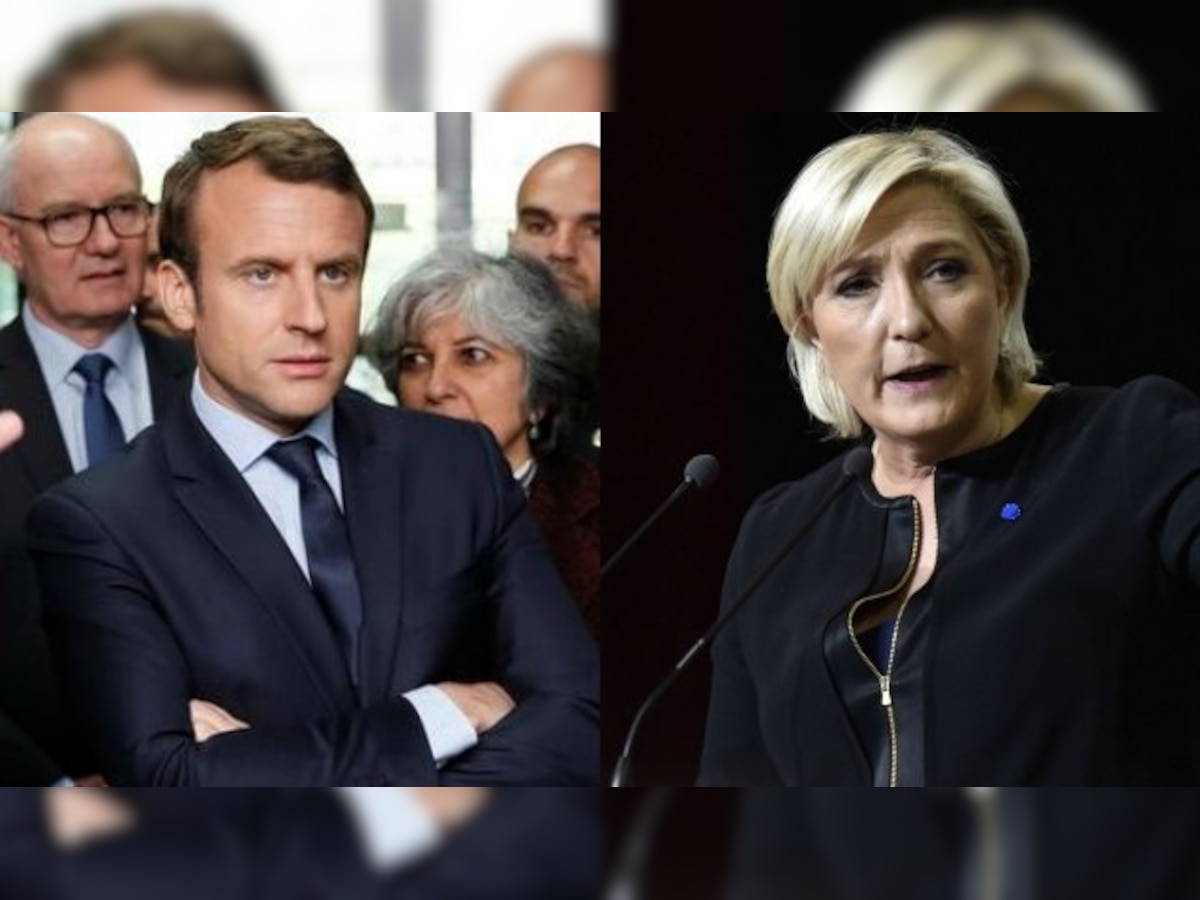 French presidential foes Macron, Le Pen take spin battle to tumble-drier factory