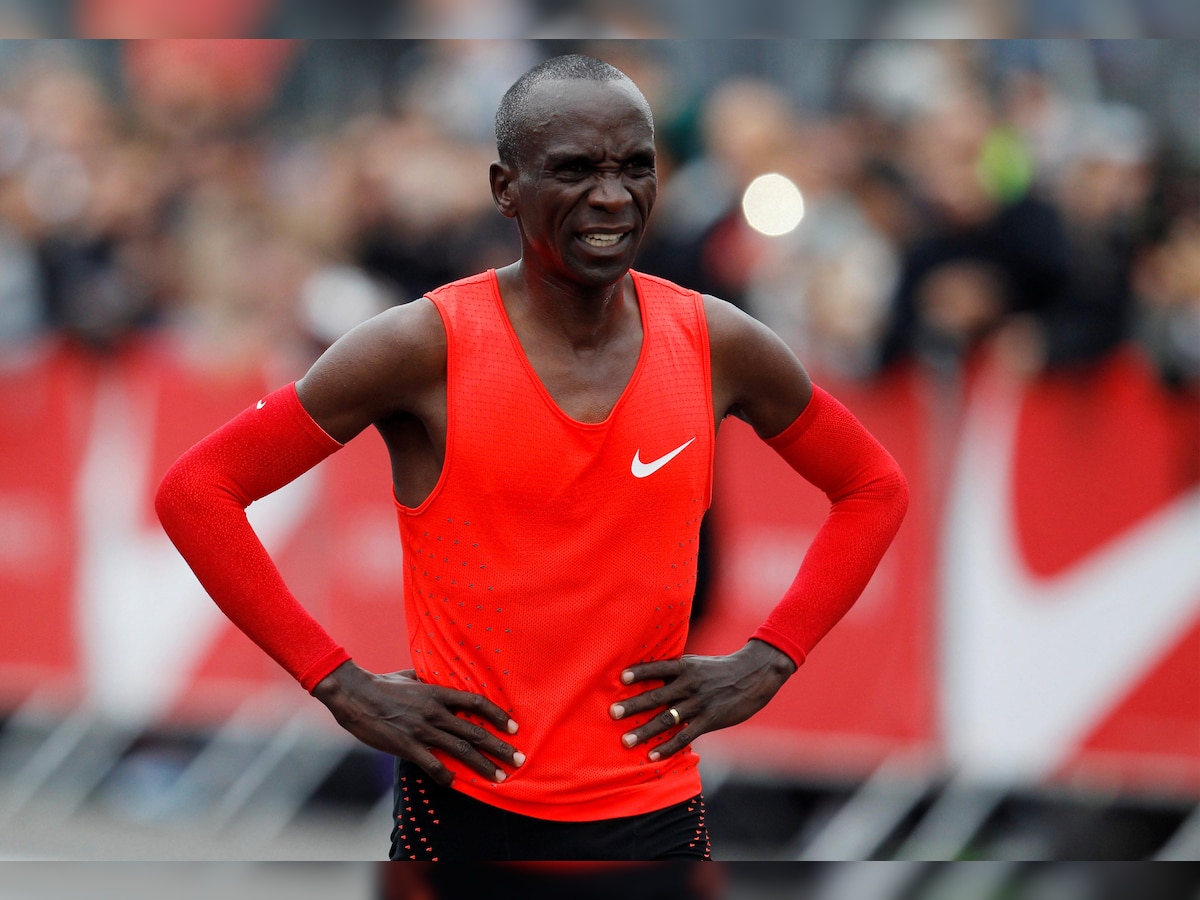 Kenya's Eliud Kipchoge runs fastest marathon, fails to break two-hour barrier