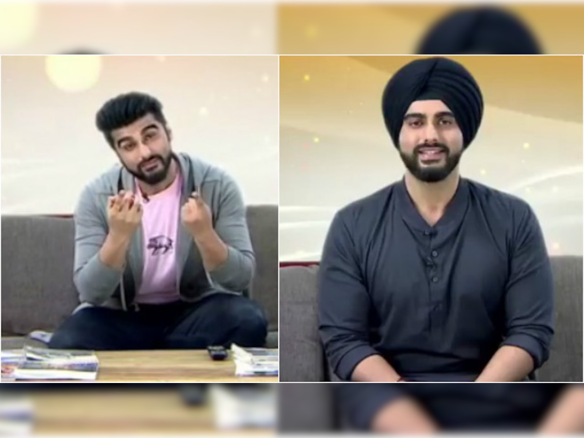 WATCH: Arjun Kapoor invites you to catch the FIRST LOOK of 'Mubarakan' in his Karan and Charan avatars!