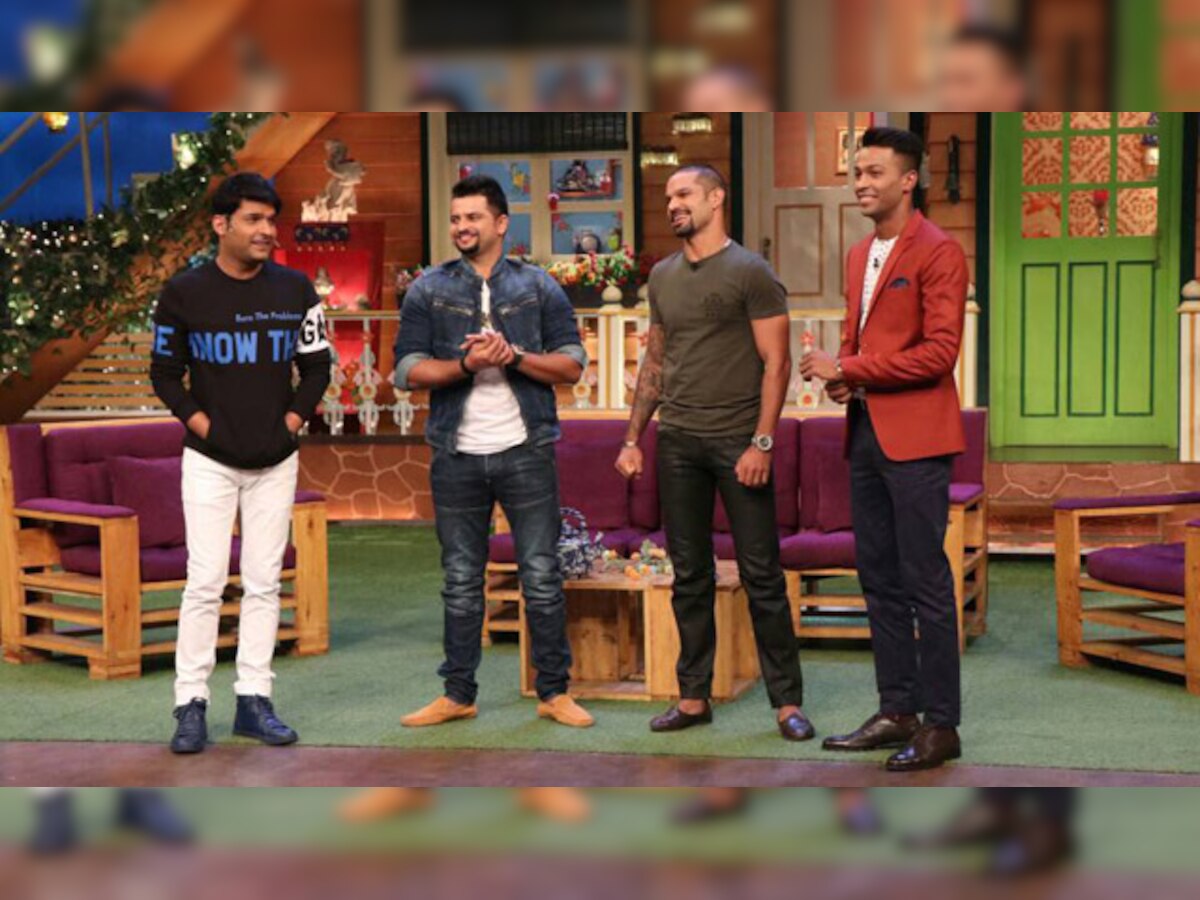 Shikhar Dhawan, Hardik Pandya, Suresh Raina enjoy downtime on 'The Kapil Sharma Show'