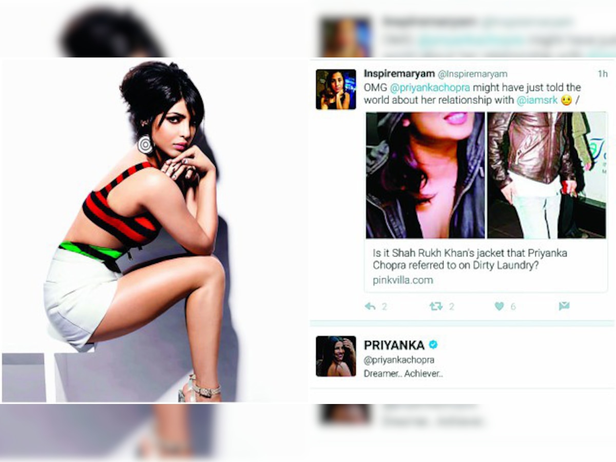 Priyanka Chopra first LIKES and then UN-LIKES tweet on Shah Rukh Khan