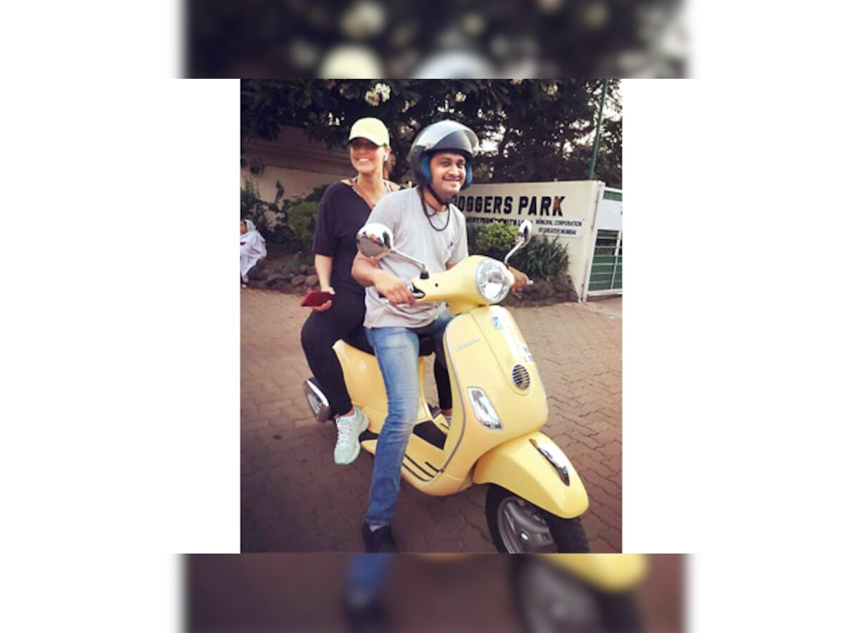 Neha Dhupia zips around on her scooter