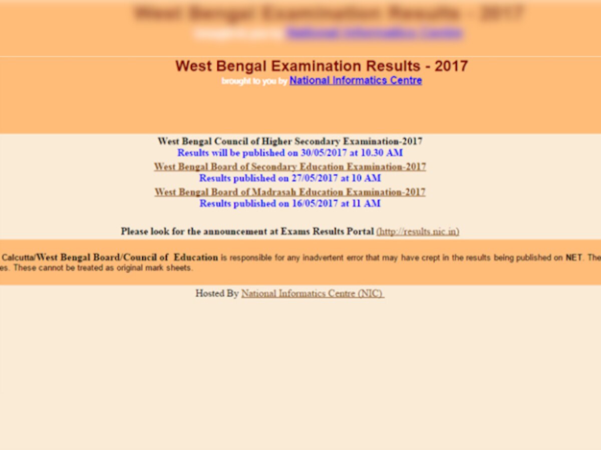 Check wbresults.nic.in & wbchse.nic.in WB 12th HS Results 2017, WBCHSE HS Class 12th Result 2017 West Bengal Board to be declared today on May 30 at 10:30 AM