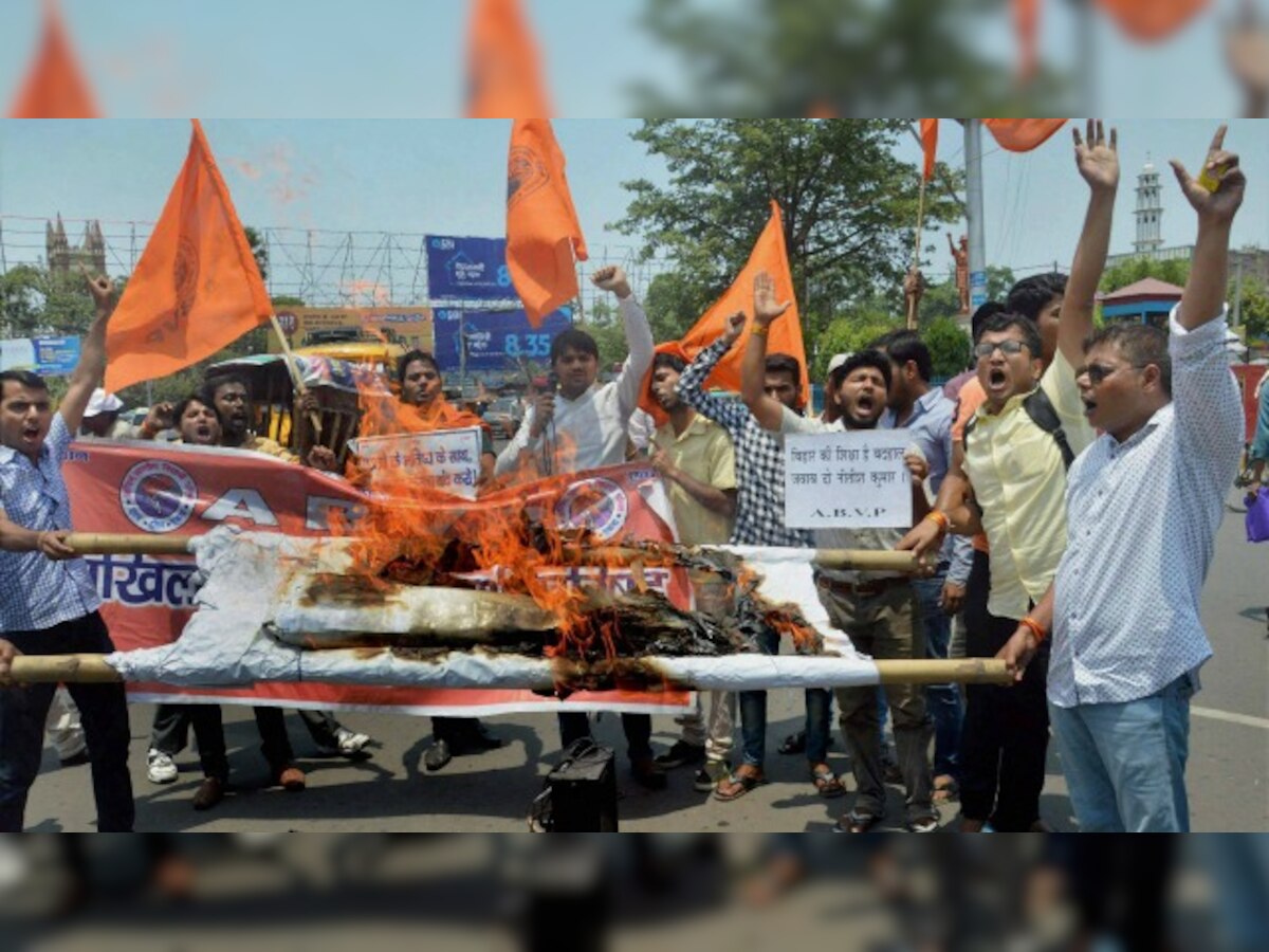 Students protest in Bihar over poor grading in class XII exam results