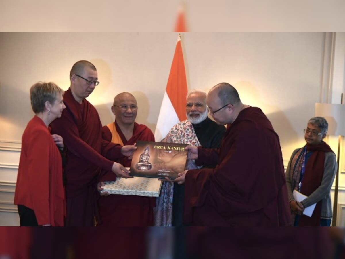 Modi offers sacred 'Urga Kanjur' text to Buddhist Temple head priest in Russia