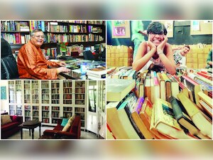 What book lovers do when the shelves fall short...