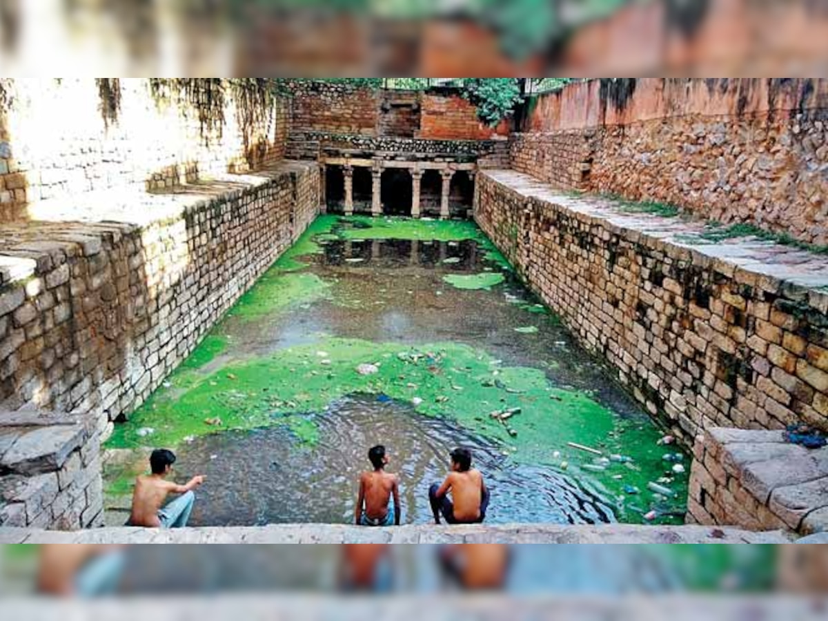 Neglect turns stepwell’s healing waters into swamp