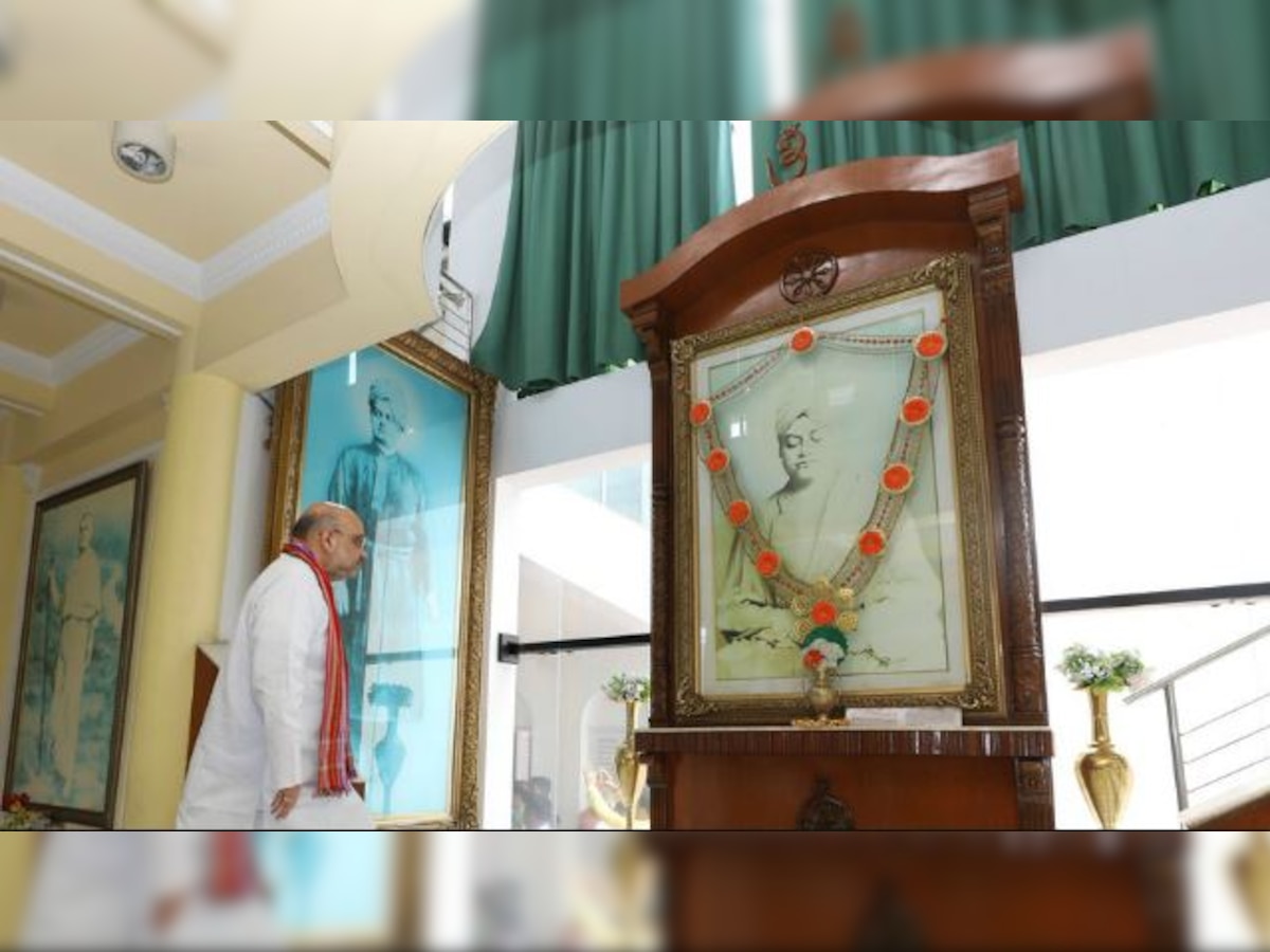 BJP President Amit Shah visits Swami Vivekananda's ancestral house