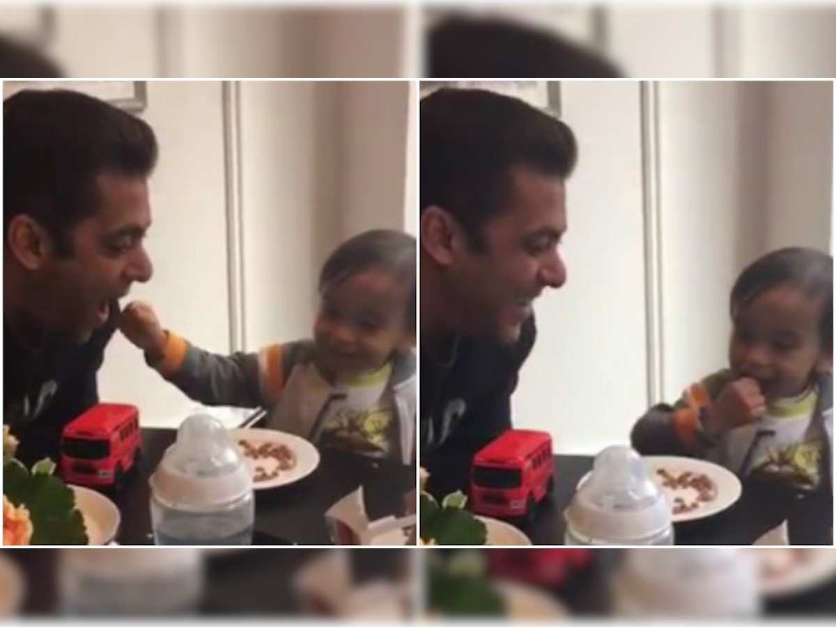 WATCH: Salman Khan having breakfast with nephew Ahil is the most adorable thing you'll see today!