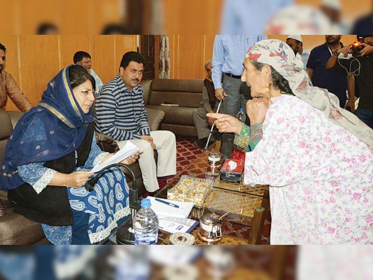 Mehbooba Mufti holds grievance redressal camp in J&K