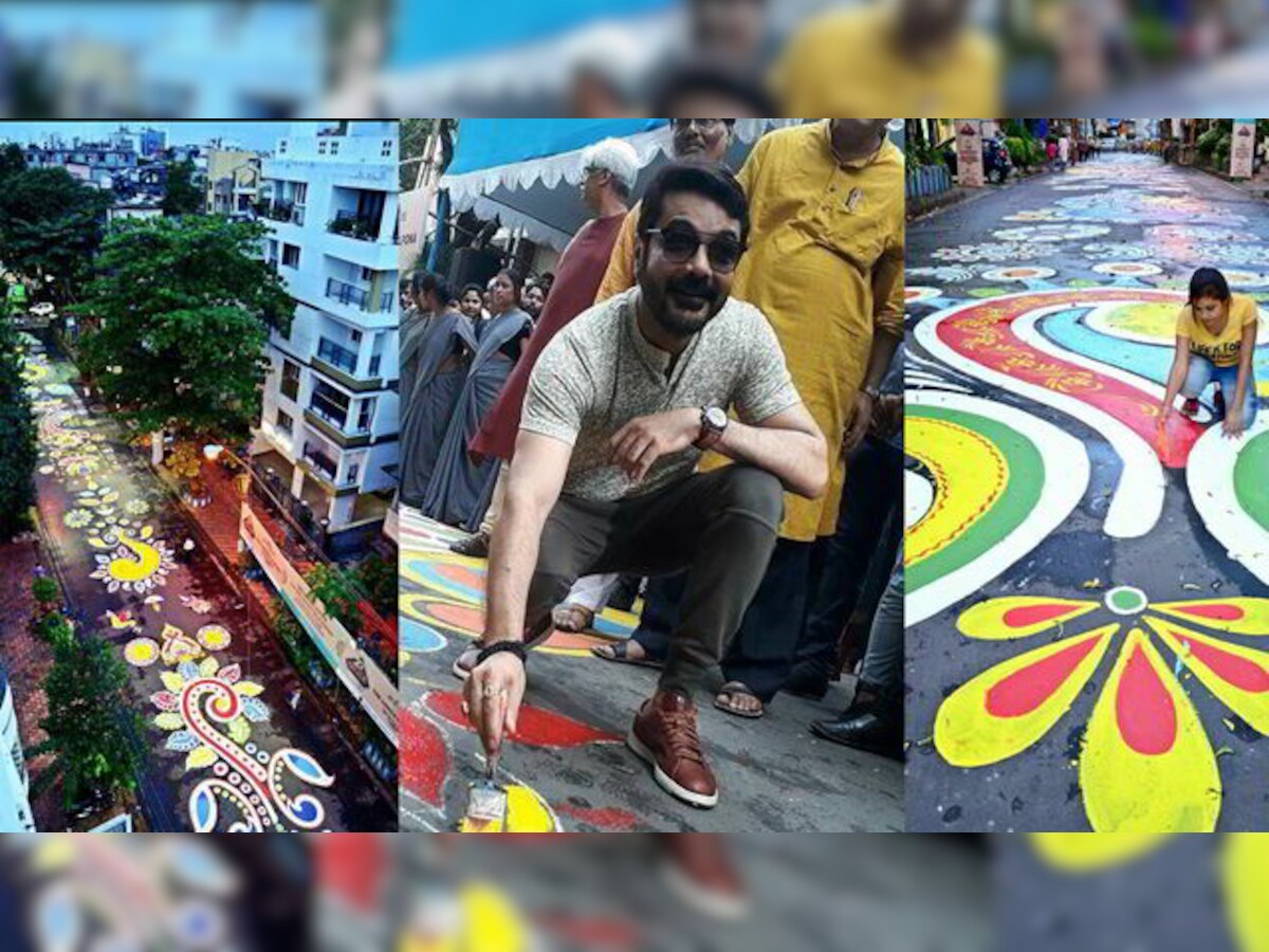 Highway to heaven: Kolkata welcomes Mother Durga with gorgeous 1-km long outdoor floor art