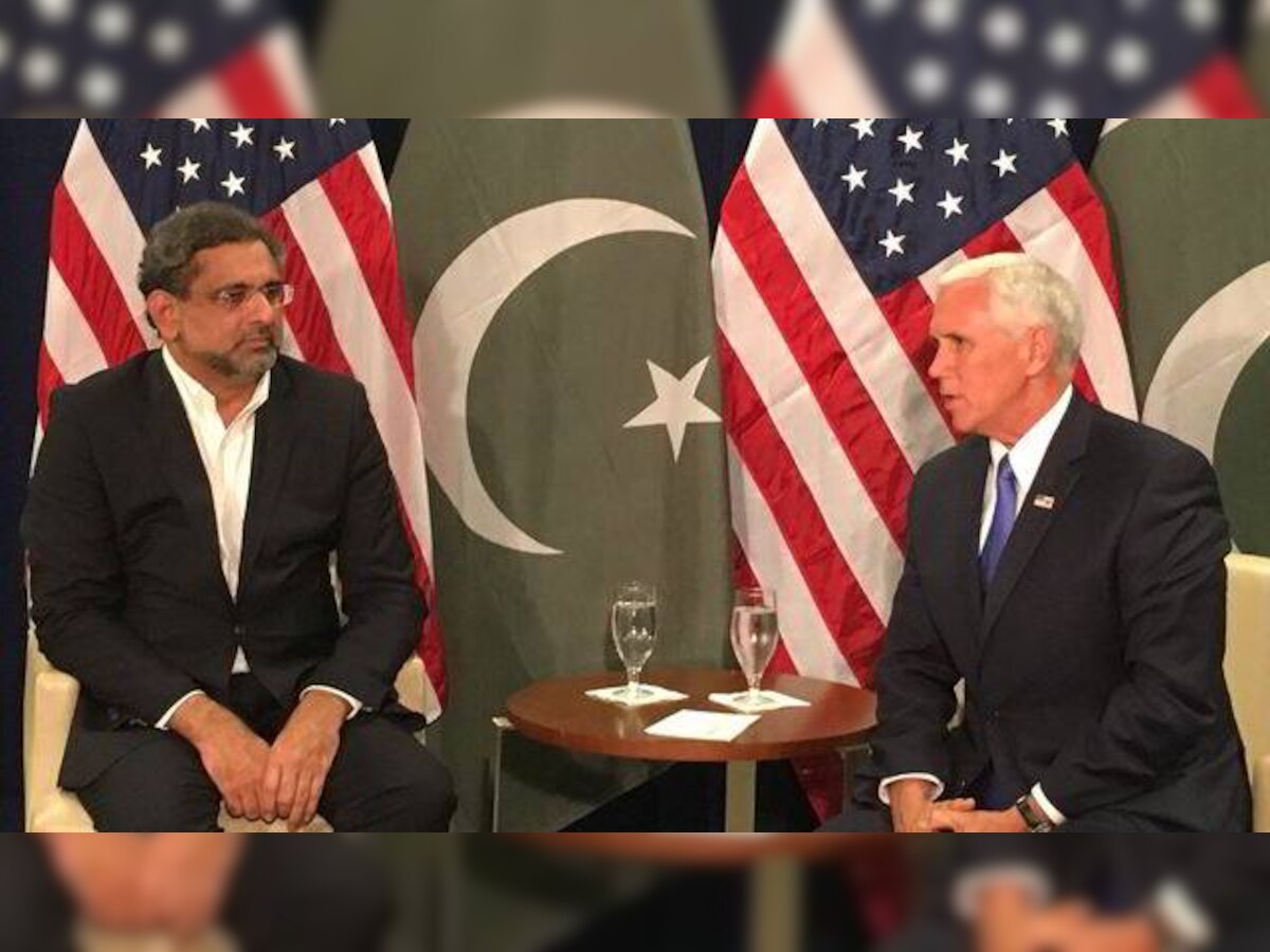 Pak PM Abbasi meets US VP Mike Pence, agree to 'stay engaged'