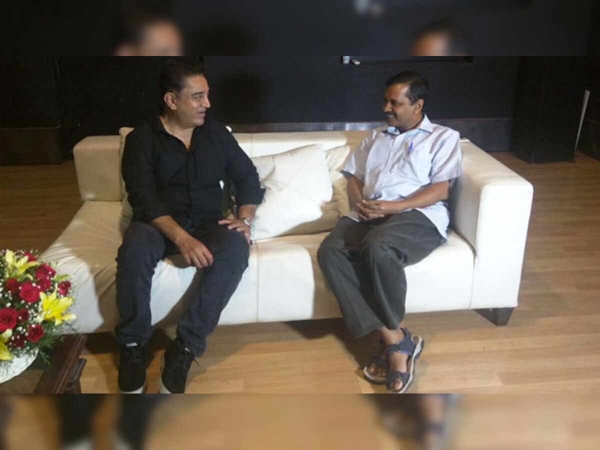 After 'excellent' meeting, Arvind Kejriwal, Kamal Haasan say, 'we're united against corruption'