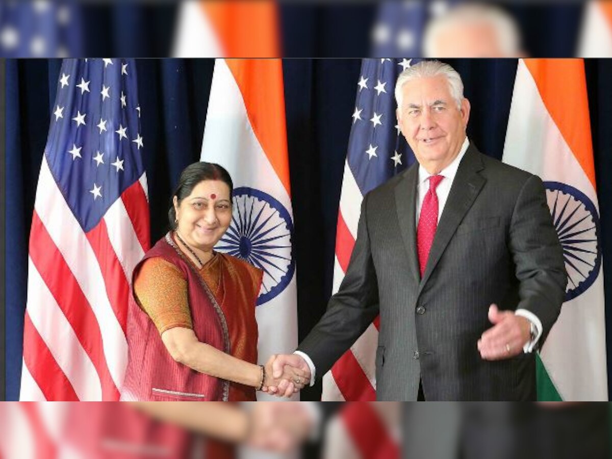 Sushma Swaraj 'strongly raises' H1B visa issue in meeting with Rex Tillerson 