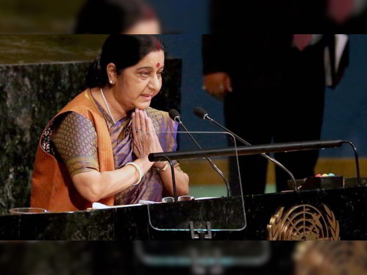 'When greed exploits nature, it explodes': Sushma Swaraj on challenges posed by climate change 