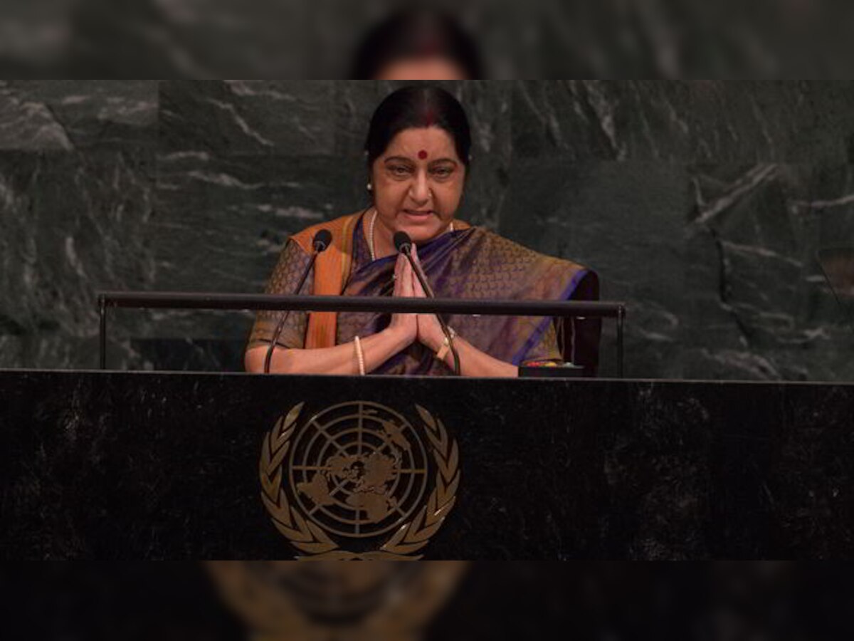 Demonetization a courageous move to end corruption; GST ends multiple tax order: Sushma Swaraj at UNGC