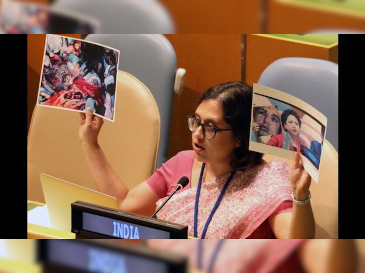 India nails Pak lie at UNGA with real pic of Pak-sponsored terrorism in Jammu and Kashmir