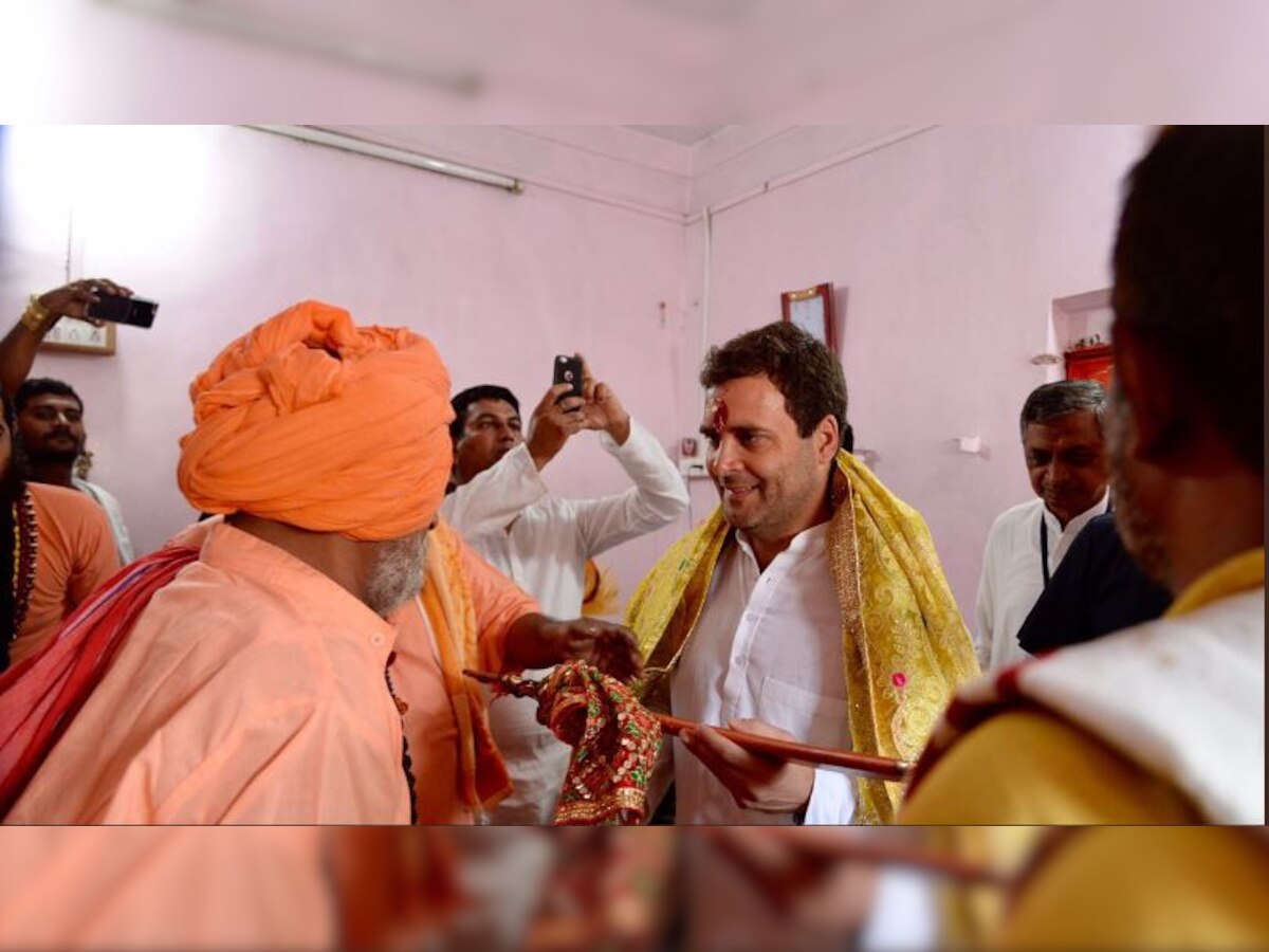 Rahul Gandhi visits four temples in Gujarat; Congress says it is to counter Hindutva of BJP-RSS 