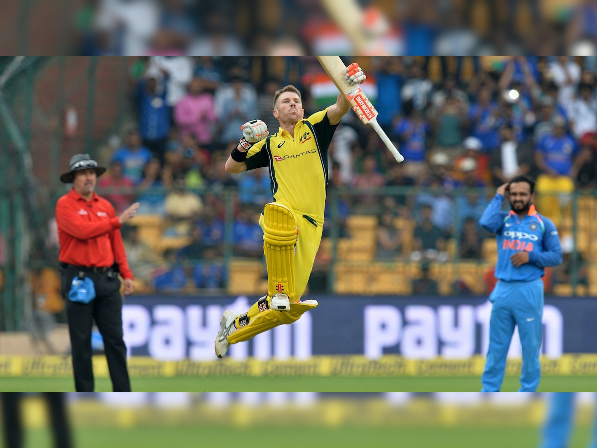 India v/s Australia, 4th ODI: David Warner ton, disciplined bowling helps visitors win by 21 runs