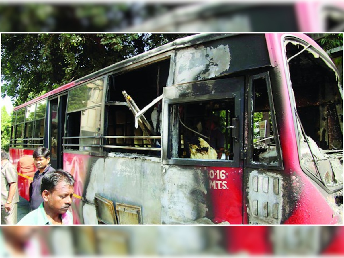 AMTS bus catches fire, no injuries reported