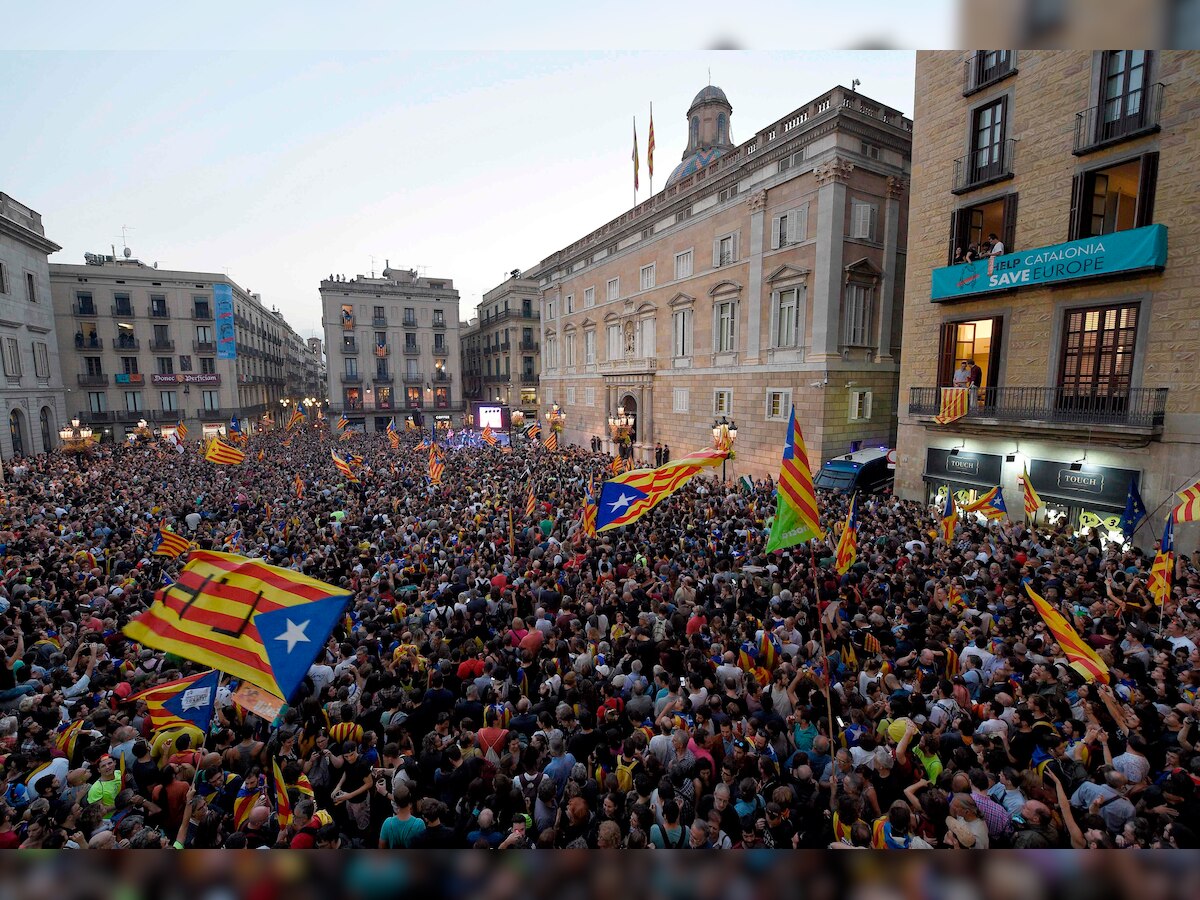 Catalonia celebrates declaration of independence from Spain