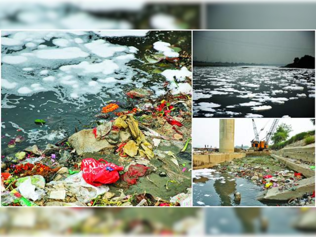 Despite barricades on ghats, Yamuna left a polluted mess after Chhath Puja