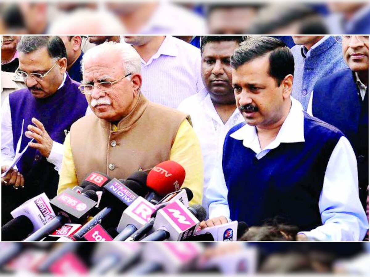 Arvind Kejriwal, Manohar Lal Khattar meet over plan for 2018