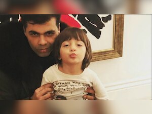 Check out | When AbRam Khan stole Karan Johar’s thunder with his oh-so-cute pout