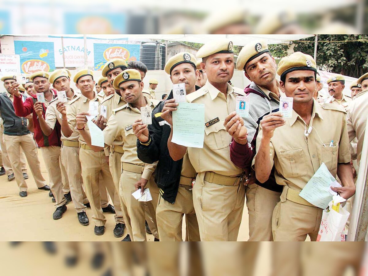 Gujarat Elections 2017: Policemen make a beeline to exercise their franchise