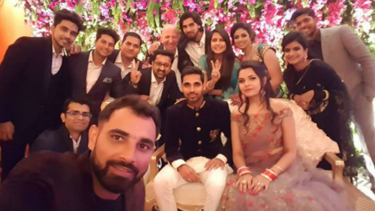 SEE PICS | Virat Kohli, MS Dhoni and Team India at Bhuvaneshwar Kumar's wedding reception SEE PICS | Virat Kohli, MS Dhoni and Team India at Bhuvaneshwar Kumar's wedding reception