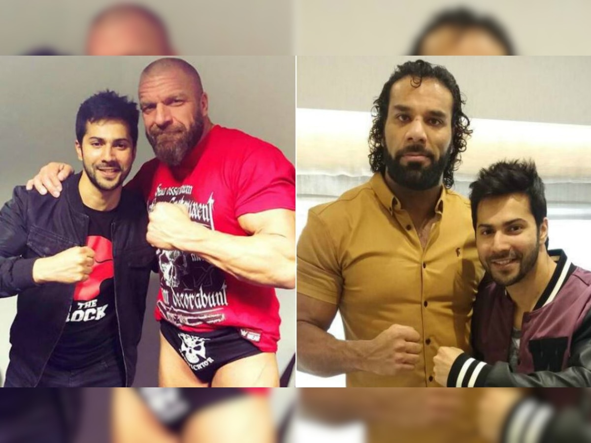 Varun Dhawan meets Triple H, Jinder Mahal; shares photos from WWE India event