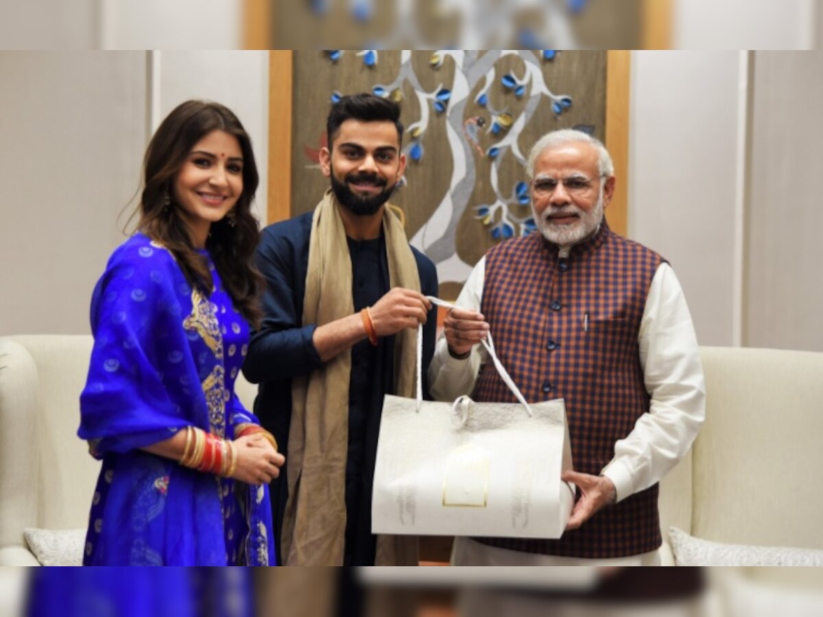 Check Pic: Newly weds Virat Kohli and Anushka Sharma meet PM Narendra Modi!