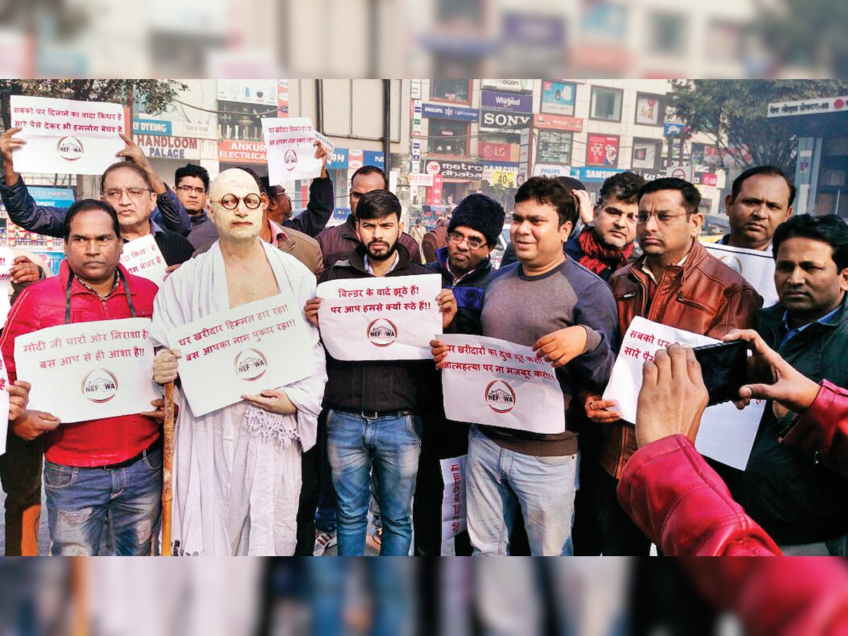 1,000 homebuyers stage protest, stopped from taking out march