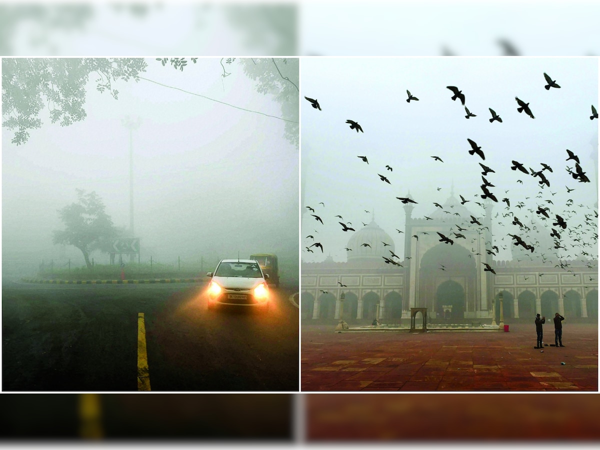 Bursting of fire crackers, dense fog once again choke Capital