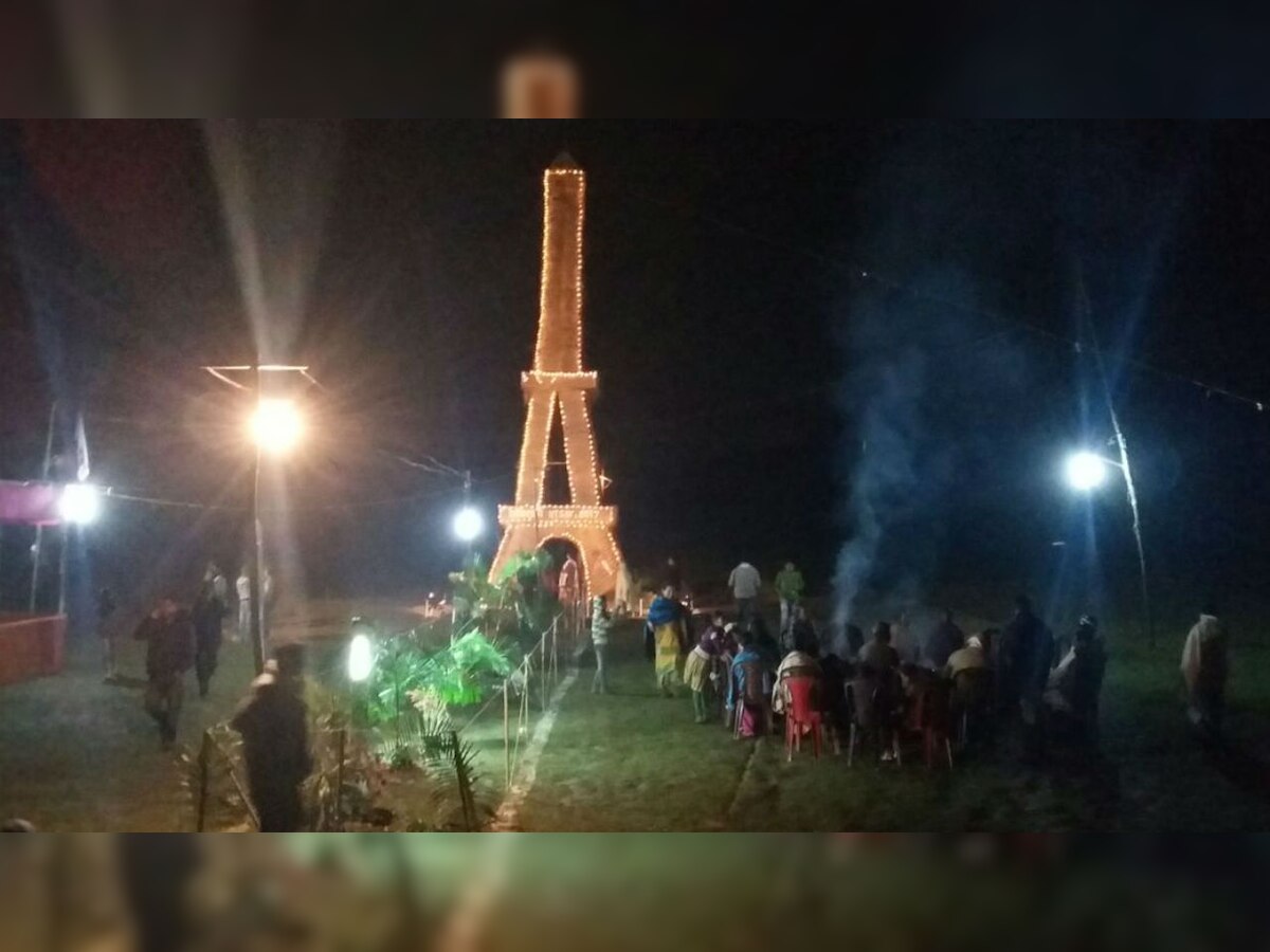 Assam: From Paris' Eiffel tower to London's Tower Bridge, Bihu 'bhelaghars' adopt global themes