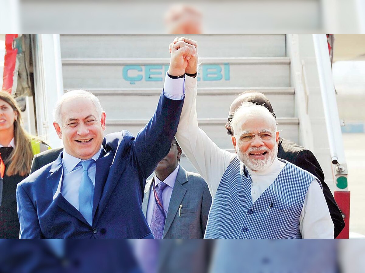 Benjamin Netanyahu lands, PM breaks protocol to receive him at airport