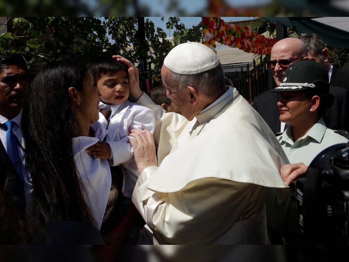 Pope meets victims of child sexual abuse in Chile 'cries with them'