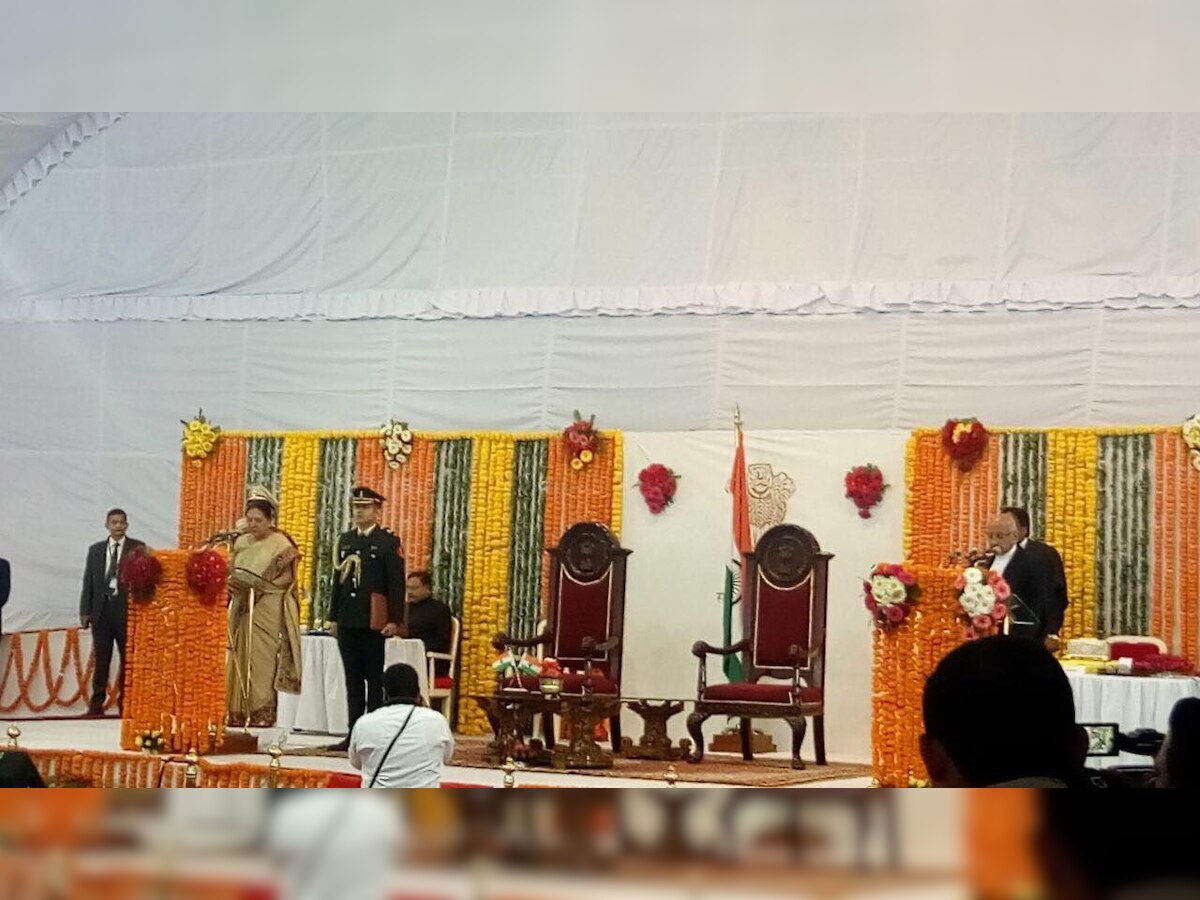 Anandiben Patel sworn in as Madhya Pradesh Governor