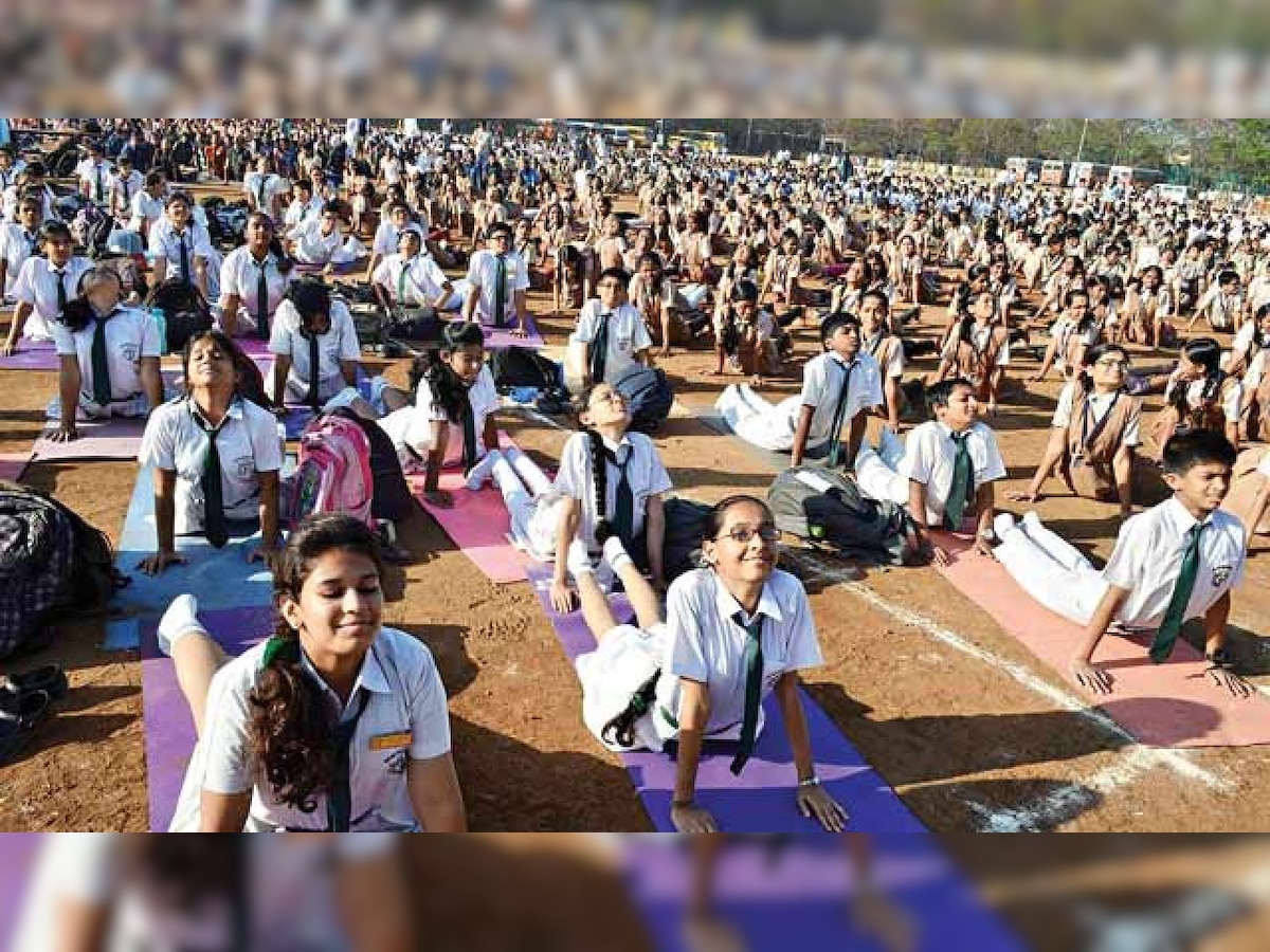 World Record: 15,000 students set record for 1.46 cr Surya Namaskars in a year