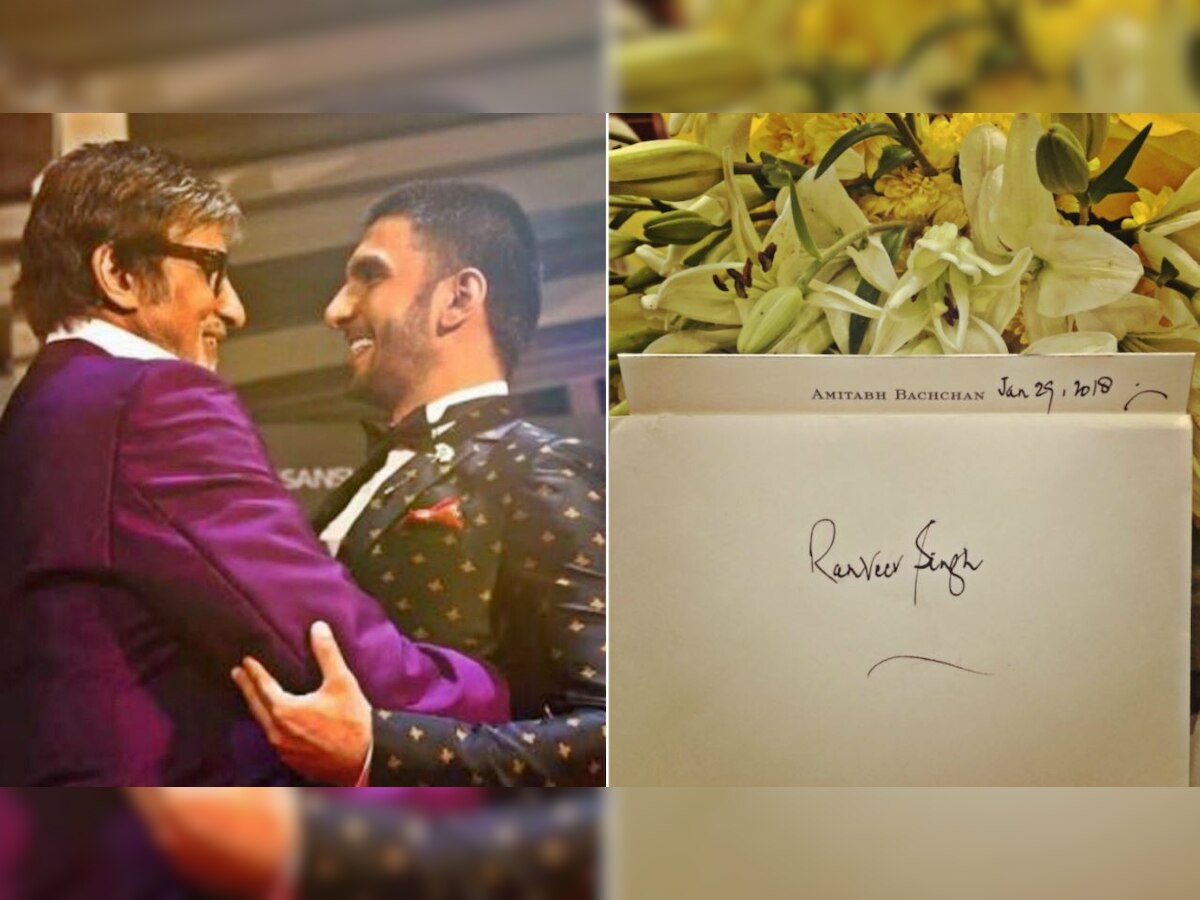 'Padmaavat' | Ranveer Singh gets his 'award' as Amitabh Bachchan sends him a handwritten note