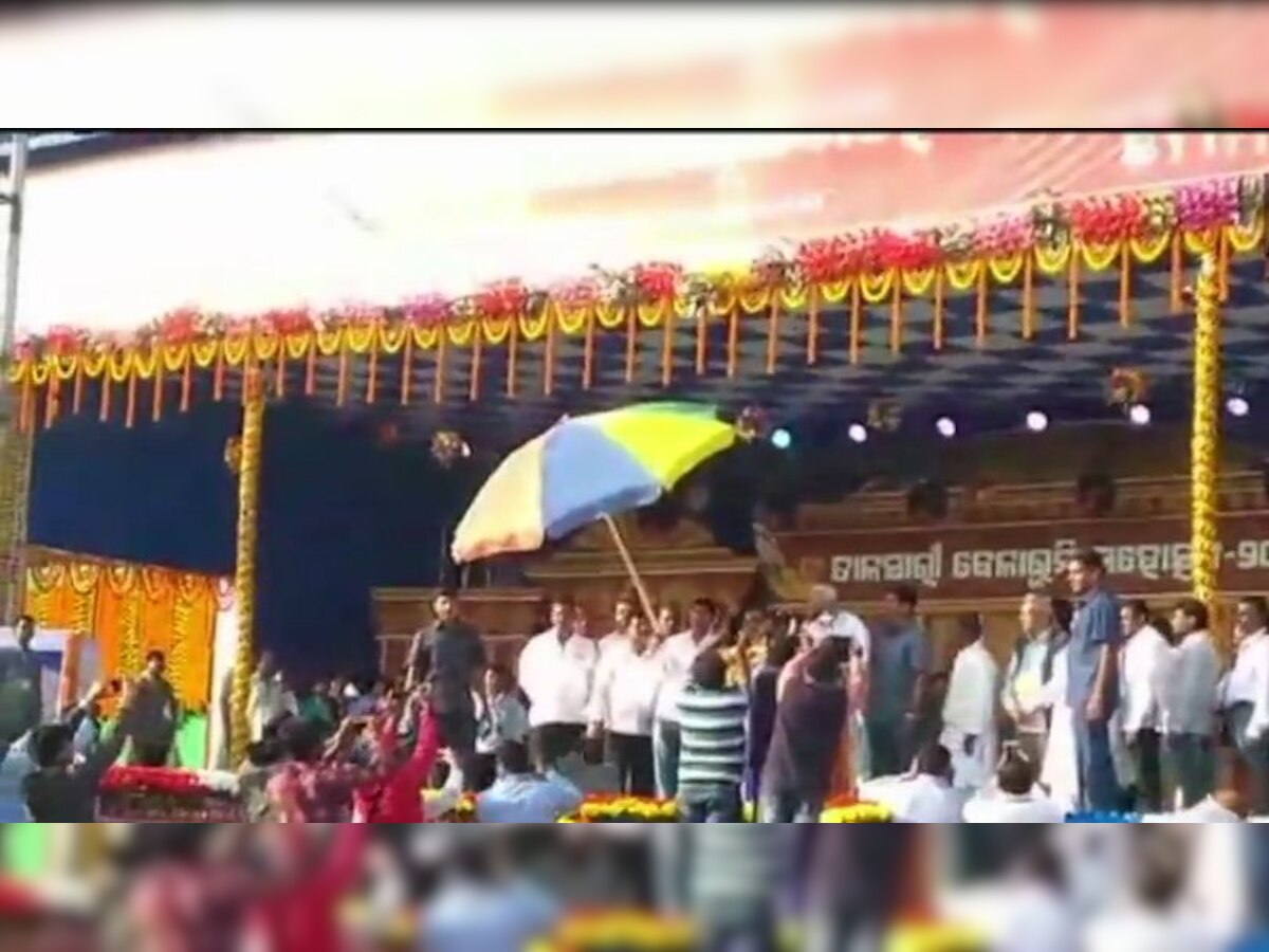 WATCH: Alert security guard catches egg hurled at Odisha CM Naveen Patnaik at rally in Balasore