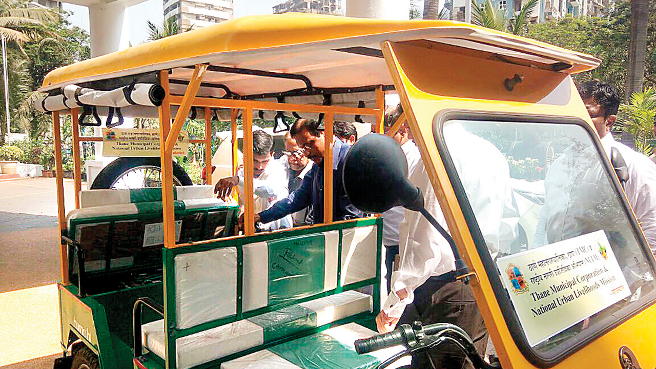 Women-driven solar-autorickshaws tested in Thane