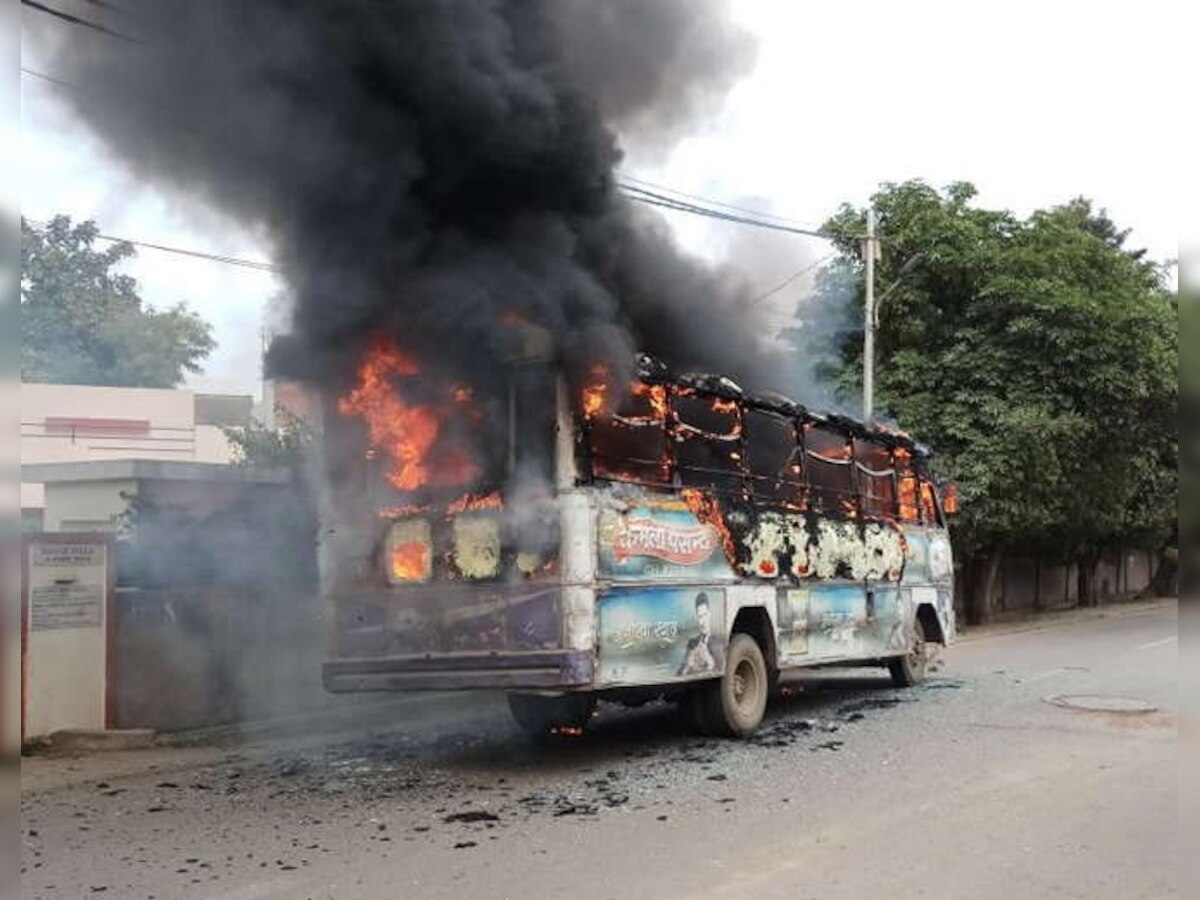 Students torch bus in Allahabad over Dalit law student's murder, main accused absconding