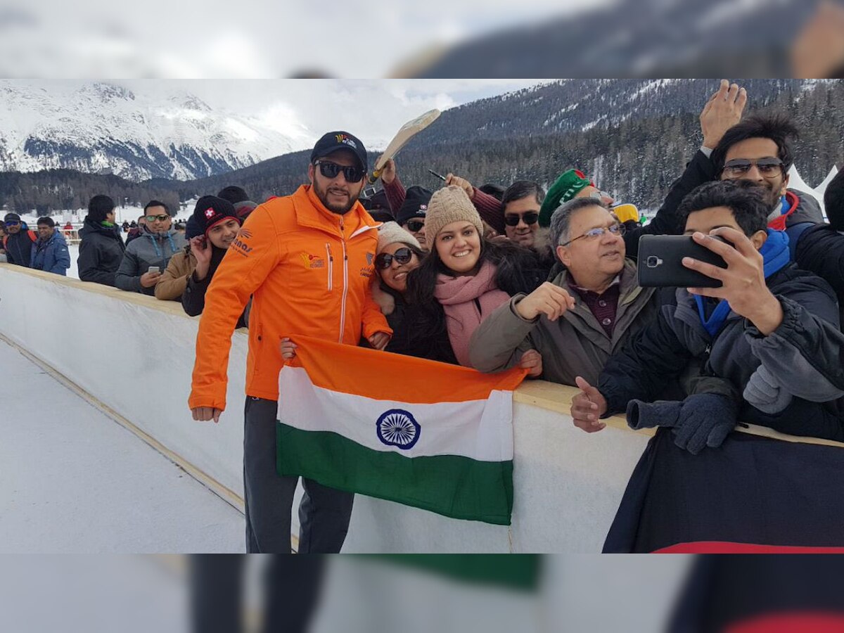 Shahid Afridi reveals why he insisted on posing with Indian flag at Ice Cricket Challenge