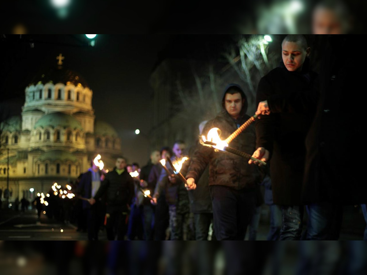 Far-right extremists march in Bulgaria's Sofia to honour pro-Nazi general