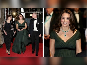 BAFTAs 2018| Kate Middleton's maternity style in green stands out amid  black dress code for Time-up's initiative