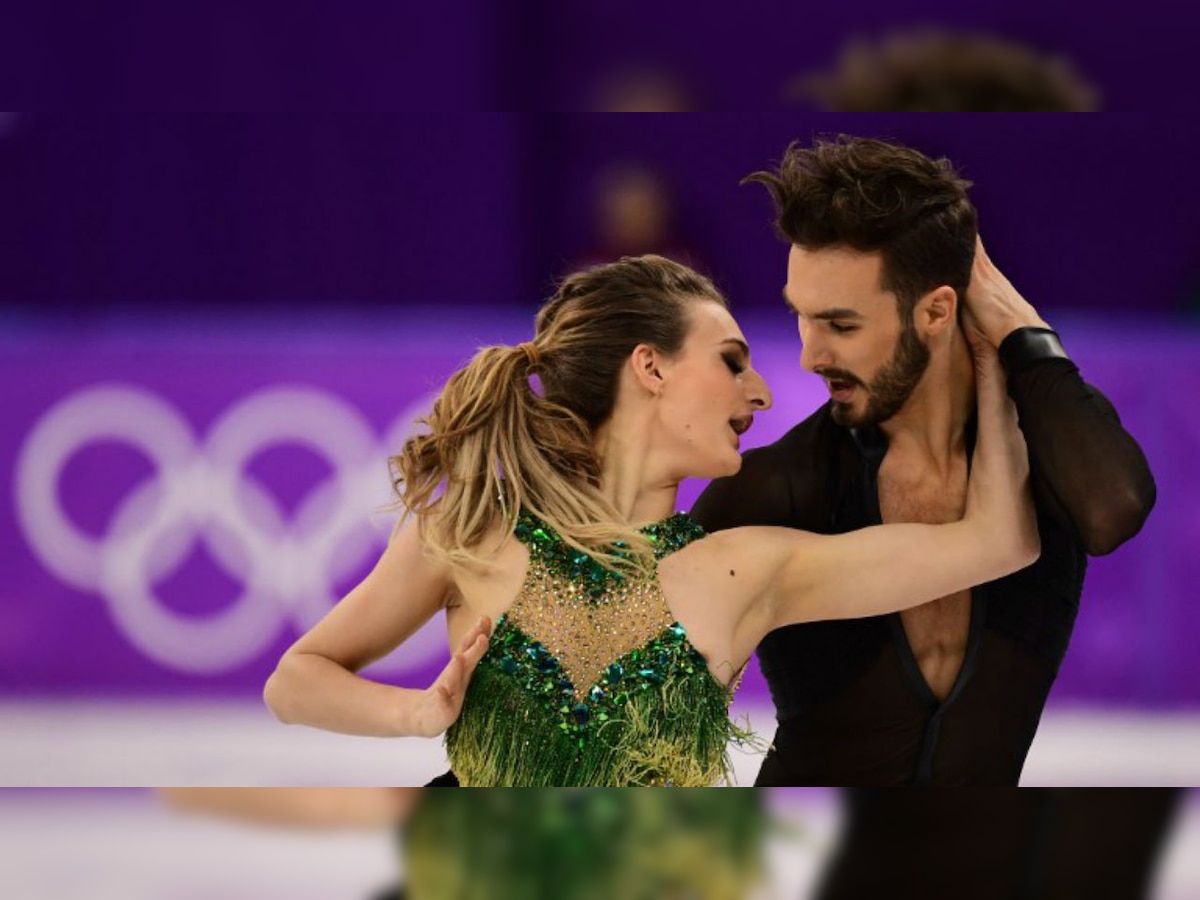 French figure skater suffers nip slip at Olympics, finishes like a pro