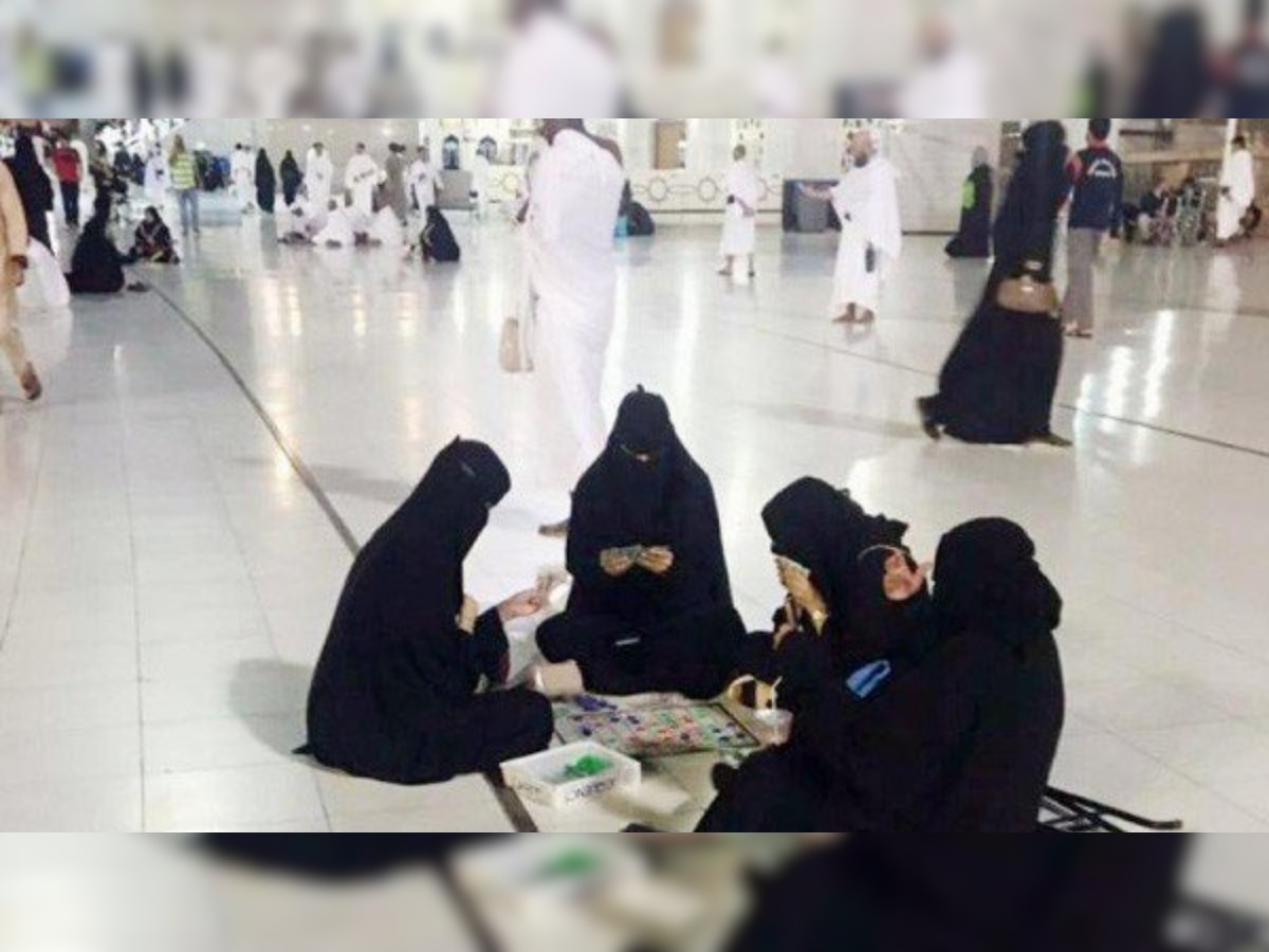 Burqa-clad women playing board game at Mecca mosque spark controversy 