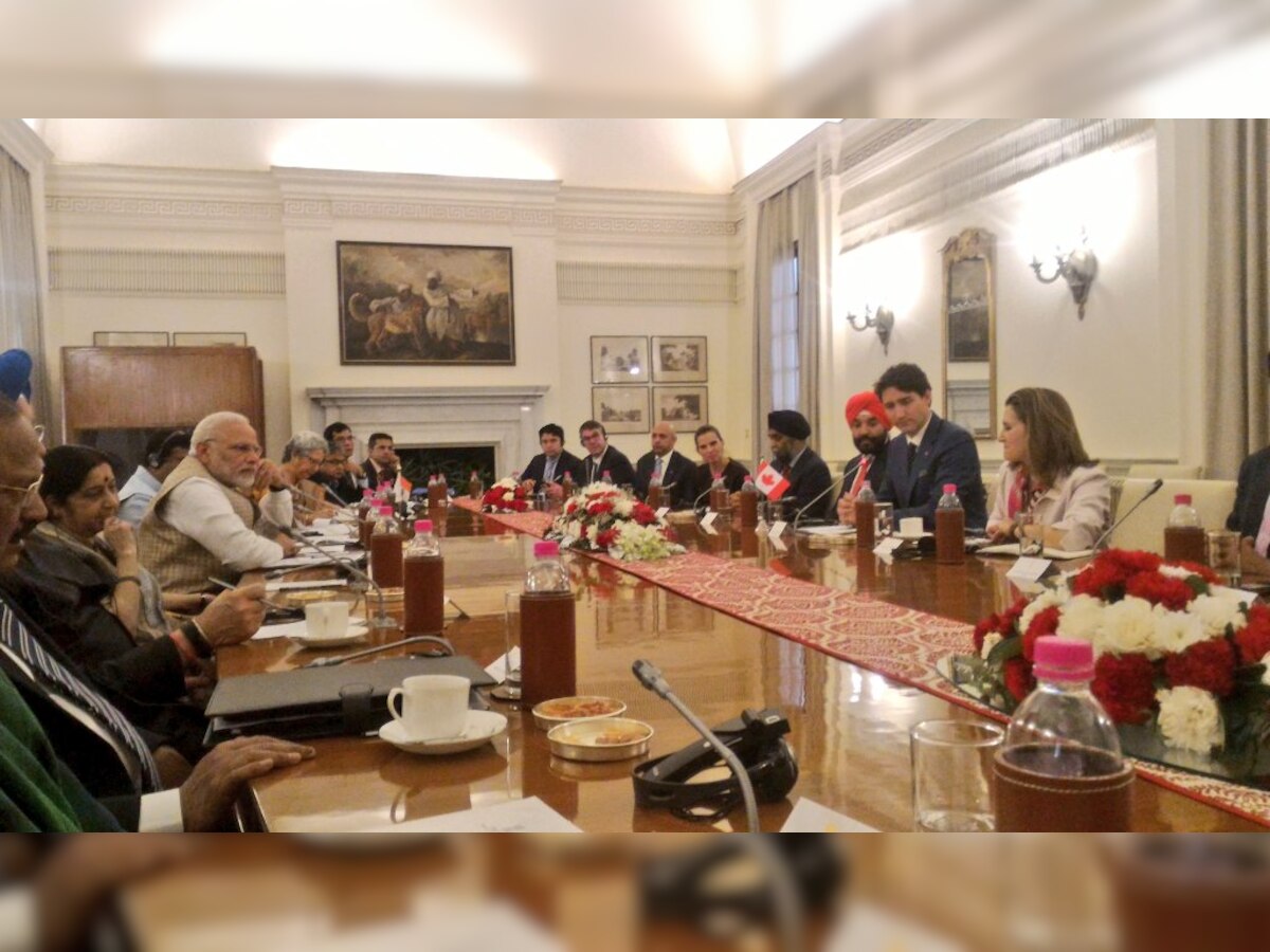 PM Modi, Justin Trudeau discuss terrorism, trade ties 