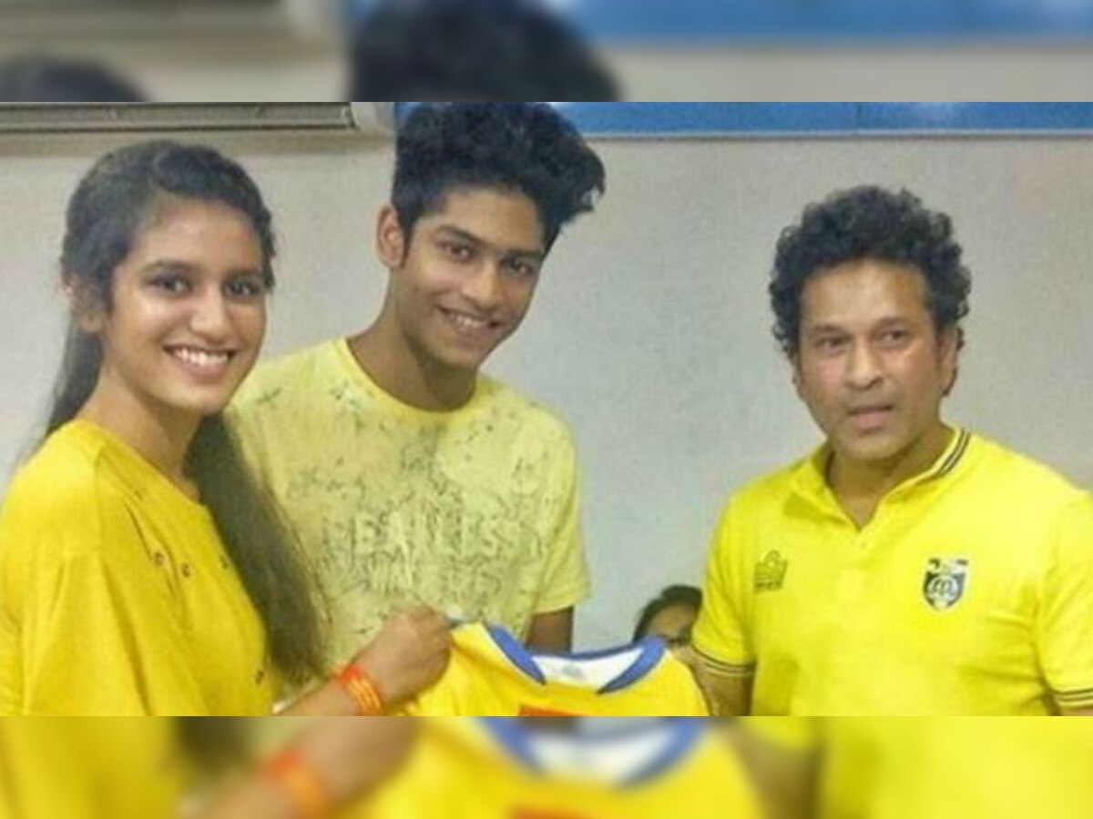 Priya Prakash Varrier's fangirl moment as Internet sensation meets Sachin Tendulkar